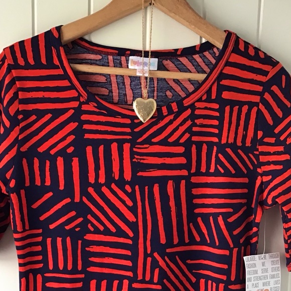 NEW LuLaRoe Julia Print Pullover Dress Size XS - Picture 3 of 14